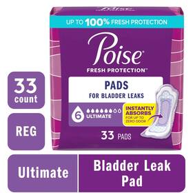 Un Brand 313038746704 Incontinence Pads For Women 6 Drop Ultimate Absorbency Regular Length 33 Coun