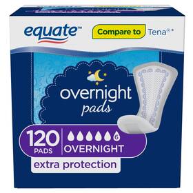 Un Brand 313097159187 Options Womens Incontinence Pads Unscented Overnight 120 Count