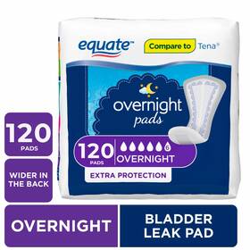 Un Brand 313101294224 Options Womens Incontinence Pads Unscented Overnight 120 Count