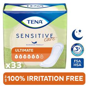 Un Brand 744110431100 Sensitive Care Ultimate Absorbency Incontinence Pads For Women 33 Count