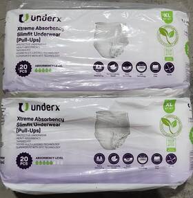 Underx 860003243534 40 Count Adult Disposable Incontinence Underwear X-large Maximum
