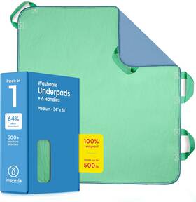 1pk-hp3452 Unique Trendy 1 Positioning Bed Pad With Handles Quick-drying 6-handle Washable Waterproof