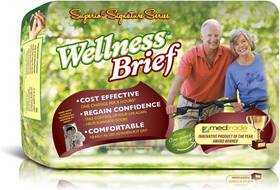 Vbpukppazin5274 Unique Wellness Brief Superio Series Size Large 36 Inch 46 Waist 12 Count