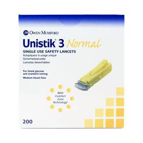 At-1004 Unistik 3 Safety Lancet 23 Gauge 1.8 Mm Depth 1 Box S 200 /box