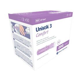 At-1047 Unistik 3 Safety Lancet 28 Gauge 1.8 Mm Depth 1 Box S 50 /box