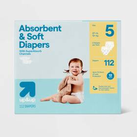 87990503 Up&up Disposable Diapers - Size 5 112ct