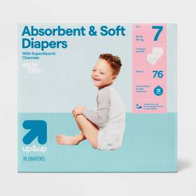 87990512 Up&up Disposable Diapers - Size 7 76ct