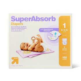 87990516 Up & Disposable Diapers Giant Pack - Size 1 168ct And