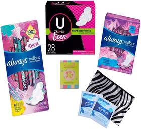 Pt-117 Urlife My First Period Sampler Kit - Blue Gift Box 109 Piece Set