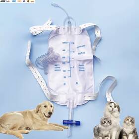 Usa-viralfinds 726084335233 Pet Cat Dog Animal Urine Collection Bag 150ml 300ml Attach Luer Catheter Drainag