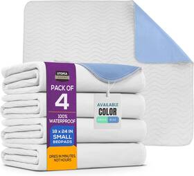 Utopia Bedding 197703207154 Washable Pee Pads For Dogs 18 Inch X 24 Pack Of 4 Waterproof Inco