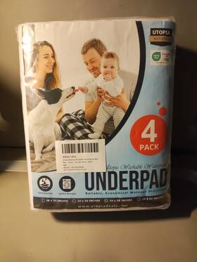Ub1308 Utopia Bedding Washable Underpads 34 Inch X36 Pack Of 4 Waterproof Reusable