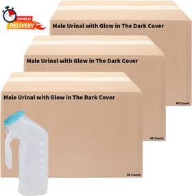 Vakly 313044645602 Male Urinal With Glow In The Dark Cover And Handle 32oz Pack Portable Handheld