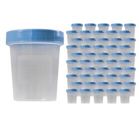 Vakly 647679162976 Specimen Cups With Leak Proof Screw On Lids - 4oz Pack Of 50 Clear Non-ster