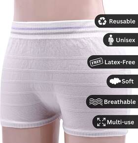Vakly 690001025722 Knit Mesh Surgical Pants 5 Pack Disposable Underwear For Postpartum Hospital