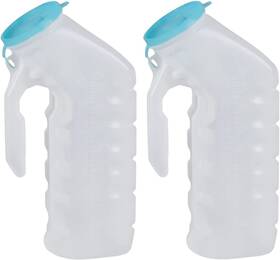 Vakly 744110334661 Male Urinal With Glow In The Dark Cover 32oz Pack Of 2 Portable Pee Bottles Fo
