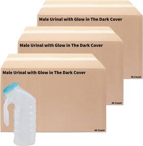 Vakly 744759134912 Male Urinal With Glow In The Dark Cover And Handle 32oz Pack Portable Ha
