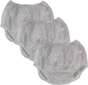 Vakly 810077211953 Adult Vinyl Waterproof Pull-on-cover Incontinence Pants Pack Of 3 Extra Wat