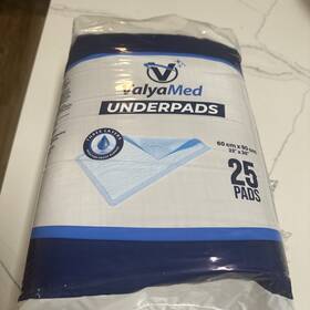 Valyamed 697463008890 25 Bed Pads Disposable Adult - Heavy Absorbency Underpads Incontinence
