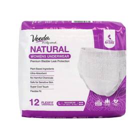 Veeda 810462022942 Natural Adult Incontinence Underwear For Women - Postpartum Bla