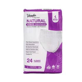 Veeda 810462023253 Natural Adult Incontinence Underwear For Women - Postpartum Bla