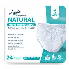 Veeda 810462023277 Natural Adult Incontinence Underwear For Men - Disposable Bladd