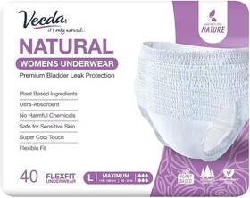 Veeda 810462024779 Incontinence Underwear L 40ct