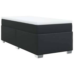 3285231 Vidaxl Box Spring Bed With Mattress Upholstered Black Twin Xl Faux Leather