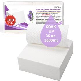 Vinzolyn 5 4.75 100 Pcs Lavender Scented Super Absorbent Pads For Commode Light Scent Be