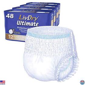 B0713y139n Visit The Livdry Store Ultimate Xl Adult Incontinence Underwear High Absorbency 48-pack