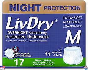 B07czsq5xc Visit The Livdry Store Adult Incontinence Underwear Overnight Comfort Leak Protection Medium
