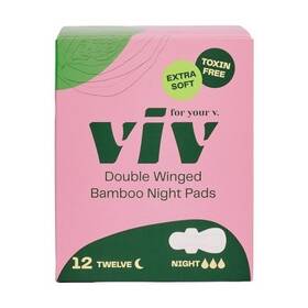 Viv For Your V 850047991041 Bamboo Organic Overnight Pads Women 12 Count