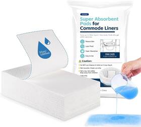 Vovoloki 445054664687 Super Absorbent Commode Pads 50 Pack Bedside For Liners Di