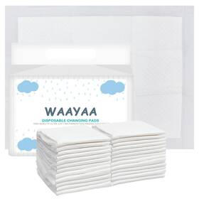 Waayaa White-25p M Disposable Incontinence Underpads With Super Absorbent Soft Breathable Bed Pa