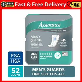 Wal-mart Stores Inc. 445038244201 Assurance Men S Guards Maximum Absorbency 52 Count