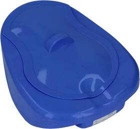 27752 Walfront Nursing Bedpan Heavy Duty Urinal Slipper With Lid Dark Blue