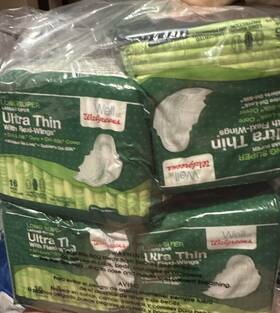 Walgreens 049022633063 Ultra Thin Pads With Wings 16 Count 4 Packages