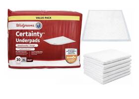 30636 Walgreens Certainty Underpads Xl Maximum Absorbency Waterproof 30 Count