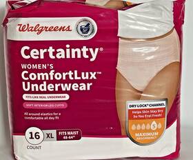 Walgreens 311917198088 Certainty Women S Comfortlux Underwear Sz Xl 16 Ct Max Absorbency