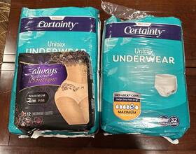 Walgreens 311917198170 2 Certainty 1 Always Discreet Incontinence Underwear S/m 78 Total