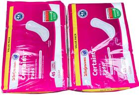 Walgreens 311917198385 Certainty Womens Pads Bladder Control 45 Count Long Length X 2 Packs