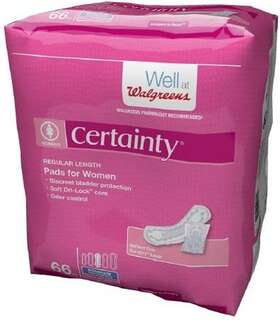 Walgreens 313096931944 Certainty Womens Bladder Control Pads Moderate Absorbency Regular