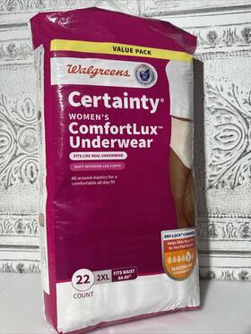 388681 Walgreens Depends Certainty Women S Sz 2xl Underwear Maximum Absorbency 22 Ct