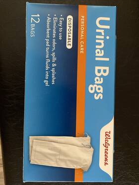 903768 Walgreens Disposable Urinal Bags Absorbent Pad Turns Fluid Into Gel 11 Pack