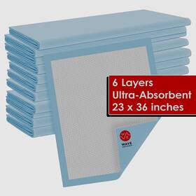 Wmpt233650ca Wave Medical Products 300 Large 23x36 Incontinence Disposable Pet Training Pee Underpads Bed Pads