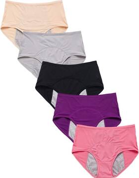 Wbeautallove 797439950098 Womens Mesh Period Panties High Waisted Menstrual Leak Proof Underwear Incont