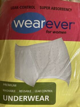 086549-80-6xl Wearever For Women Leak Control Super Absorbency Washable Underwear Beige 6x Nip