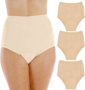Wearever 689855745498 Womens Cotton Comfort Incontinence Panties For Bladder Control With