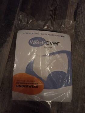 Wearever 810065843388 Mens Navy Blue 1x Super Absorbency Incontinence Brief Holds 10 Oz