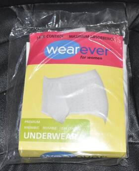 Wearever 8138770133192 For Women White Leak-control Max Absorbency Washable Underwear 3x New